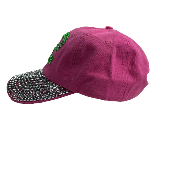 Seahawks Baseball Cap Pink With Rhinestones on Brim Green Number 12 Women - Picture 3 of 5